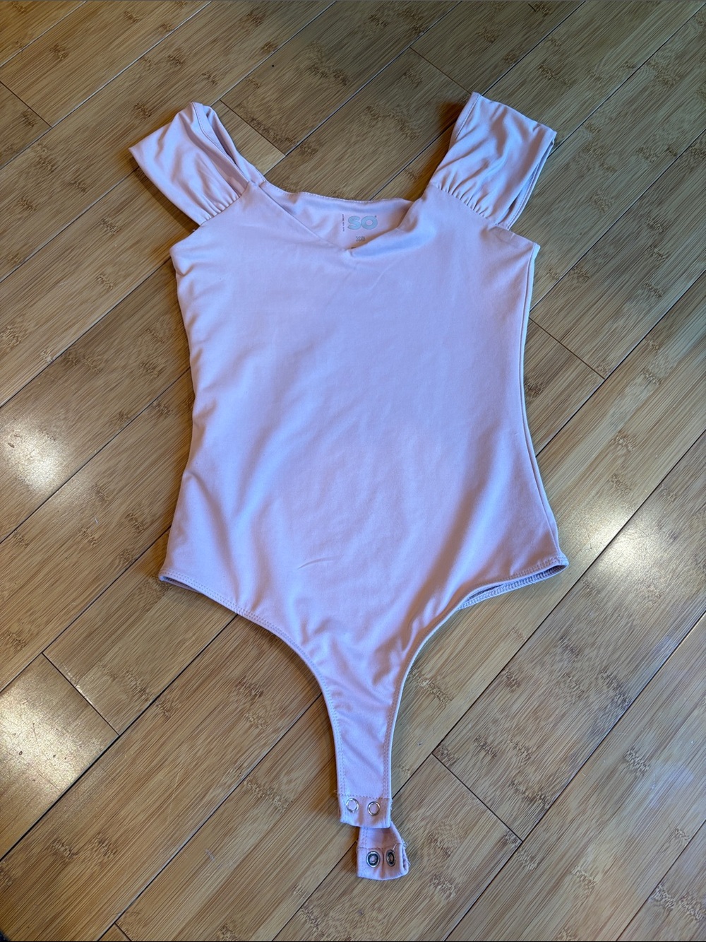 SO Light Pink Women's Cap Sleeve Bodysuit